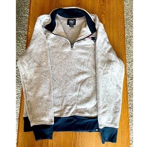 Unisex New England Patriots Half Zip Sweater